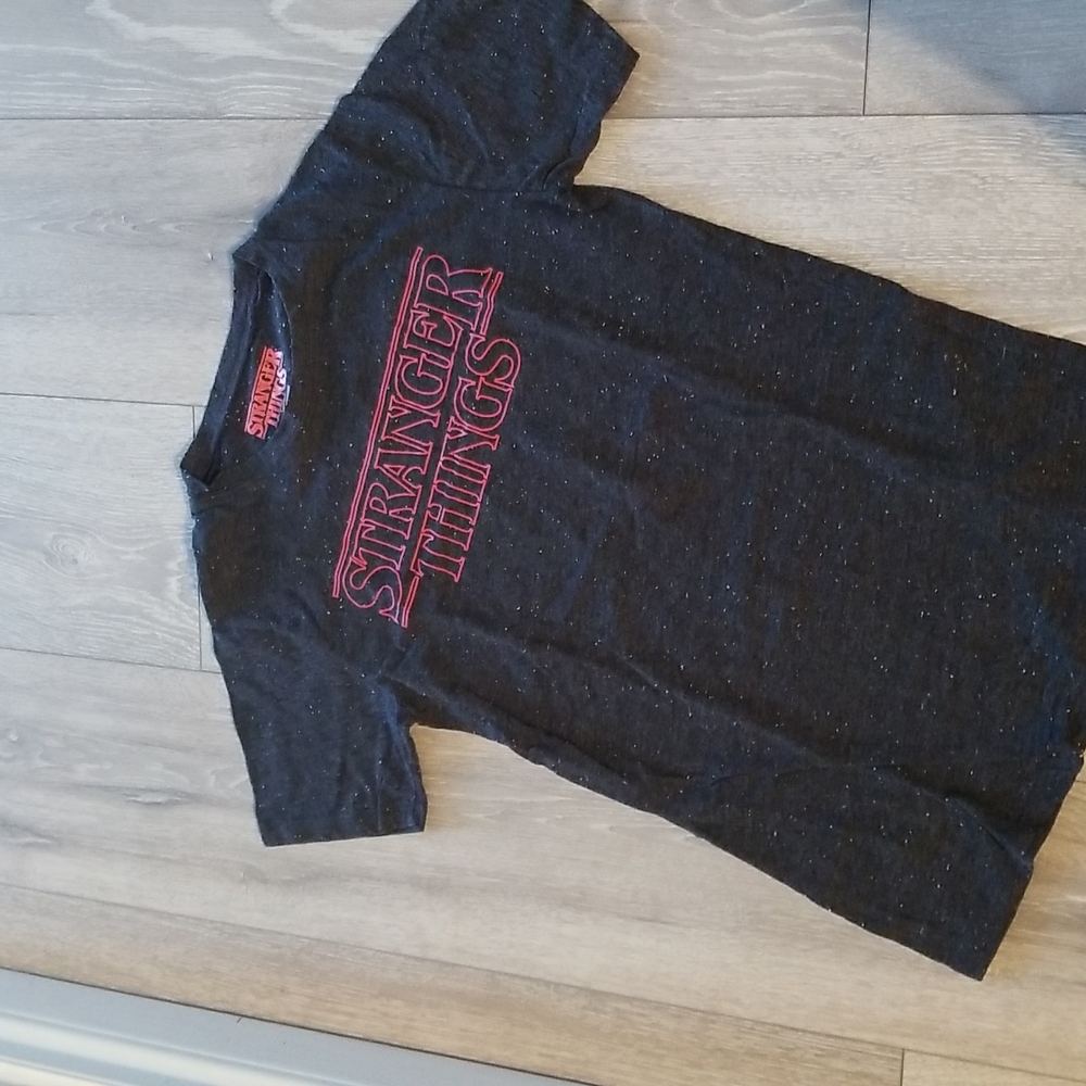Stranger Things women's t-shirt, grey with white specks, size xs